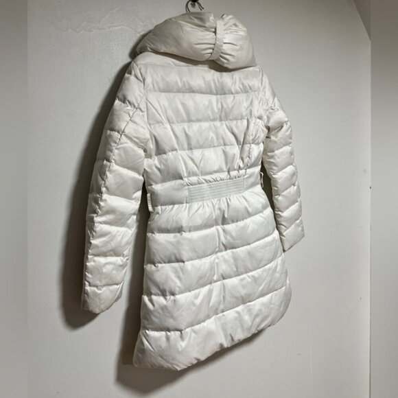 Laundry by Shelli Segal White Down Puffer Coat – Size M, Oversized Collar - Picture 10 of 13